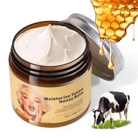 MuseGlisten Beef Tallow and Honey Balm For Skin Care，Organic Grass Fed Beef Tallow Face Moisturizer Cream，Hydrating Lotion For Face Hand Body Foot