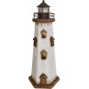 Eview Wood Lighthouse Decor with Light Decorative Beach Lighthouse Rustic