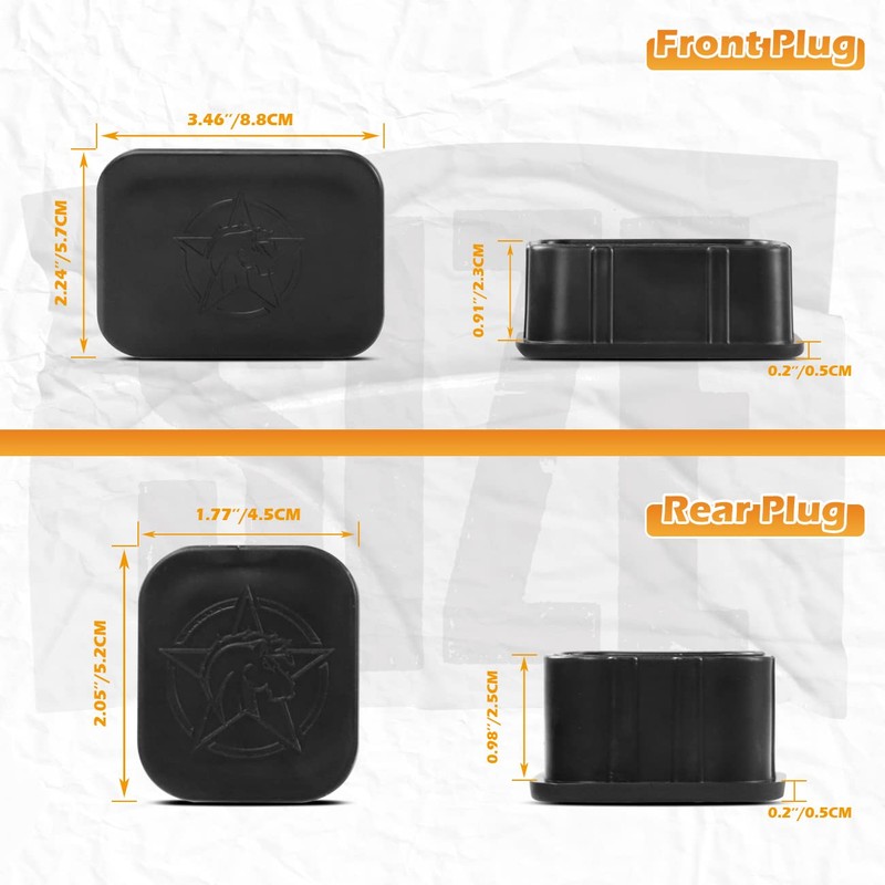 HIBRONGO Crash Bar End Caps Compatible with Ford Bronco Accessories