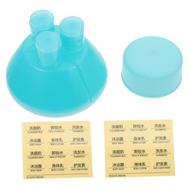 Outanaya 3-in-1 Leakproof Travel Bottle Set Portable Toiletry Dispenser Large Capacity Cream Container for Lotion Shampoo Blue