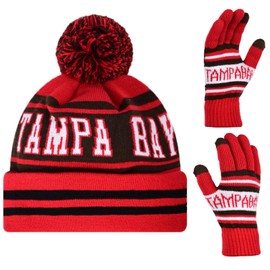 Vintage Classic Skull Cap Beanie Hat Cuffed Winter Hat Knit Comes with Warm Gloves Gifts for Men Women Fans