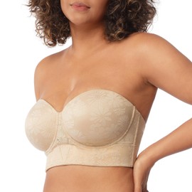 HSIA Longline Strapless Bras for Women Large Bust Plus Size Strapless Bra Heavy Breast Supportive Lift Corset Bras