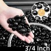 RUOJAS 20 Pounds Onyx Black Fire Glass Beads 3/4 Inch