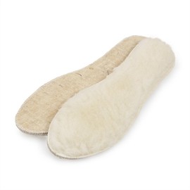 LAMBAA Sheep Wool Fleece Insoles White 6 Women/4 Men