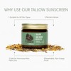 Tallow Sunscreen SPF 50 – Herb-Infused Balm with Non-Nano Zinc,