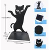 Decorative Bookends, Black Cat Book Ends Heavy Book Supports, Non-Skid