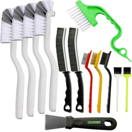 13Pcs Small Cleaning Brush Set, Hard Bristle Crevice Cleaning Brush, Long Handle Household Cleaning Tool Suitable for Cups, Bottles, Teapots, Corners, Sinks, Faucets, Toilets