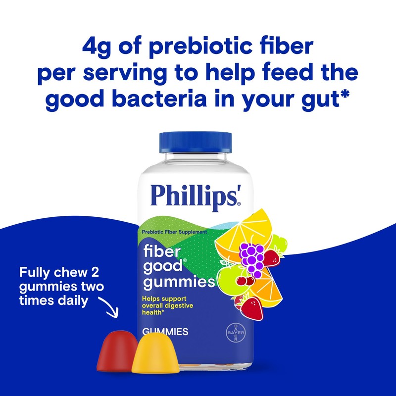 Phillips’ Fiber Good Gummies, Supplement with Inulin for Adults and