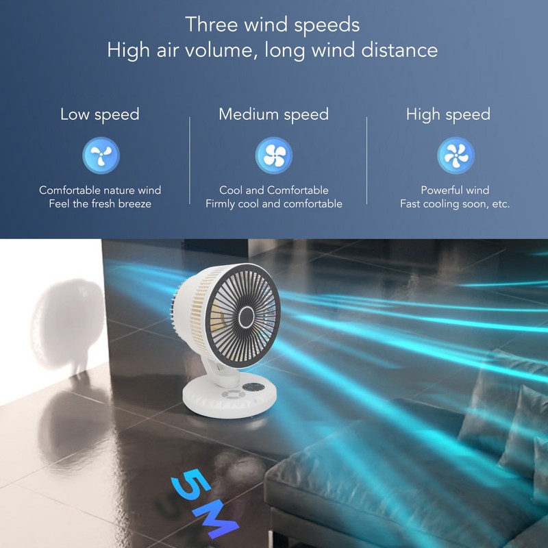 Small USB Desk Fan Silent Strong Wind Efficient 3 Speeds
