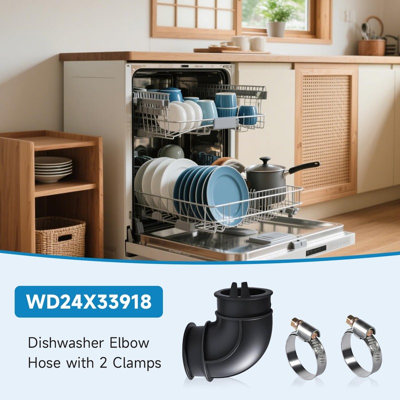 LEYURISE Dishwasher Circulation Pump To Sump Elbow Hose and Clamps