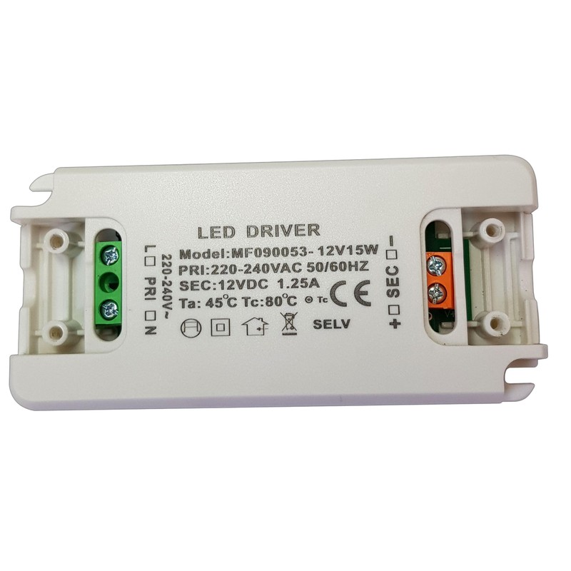LED Transformer 12 V DC 15 Watt Power Supply Transformer