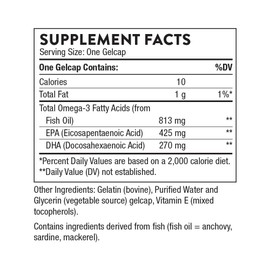 THORNE - Super EPA - Omega-3 Fatty Acids EPA 425mg & DHA 270mg Supplement - Support Brain, Cardiovascular, Joints & Skin* - Gluten, Dairy & Soy-Free - 90 Gelcaps