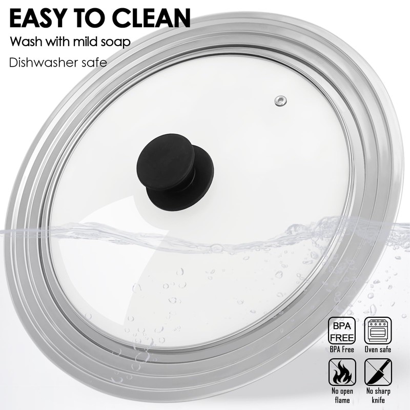 Universal Lid for Pots and Pans, Fits 11", 12" &