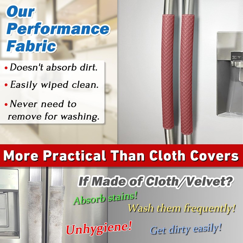 Refrigerator Door Handle Covers, Set of 5, Performance Appliance Handle