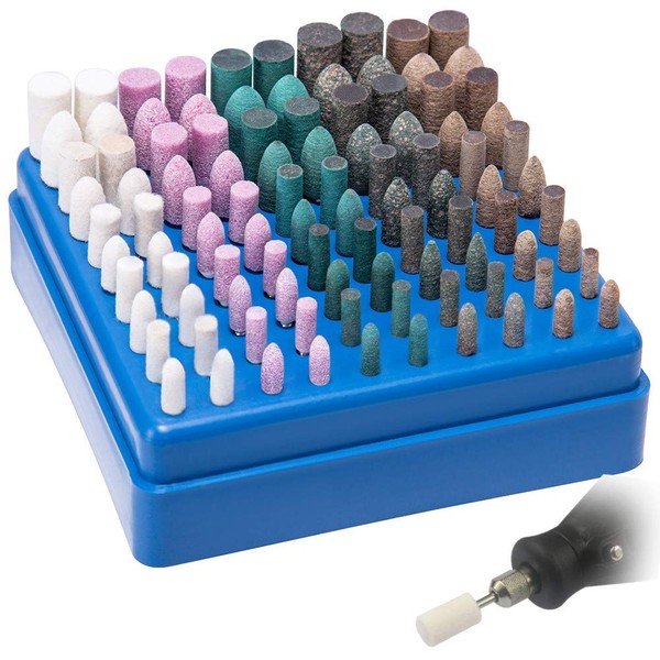 Ettonsun 100Pcs Polishing Buffing Wheel Wool Felt Mandrel Mounted Grinding