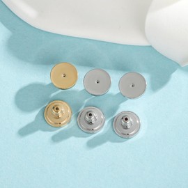 Earring Backs for Droopy Ears, JIACHARMED Big Earring Lifters Supports Backs for Studs Heavy Earrings Large Locking Earring Backings Replacement 6pcs Backstop Secure Comfortble Stopper,Mixed Color