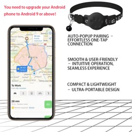Cat Tracker for Google GPS Collar (Only Android) for Android Google Certified Key Finder Luggage Tracker Item Locator Smart Tracking Tag Compatible with Google Find My System