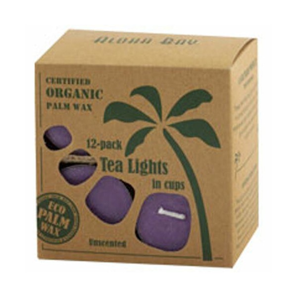 Tea Light Candles Unscented Lavender 12 pack