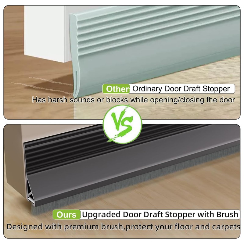 DINGLIAN 2 PCS Door Brush Bottom Sweep, Self Adhesive Door