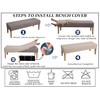 SPRINGRICO Stretch Dining Bench Cover, Removable Bench Slipcover Washable Bench