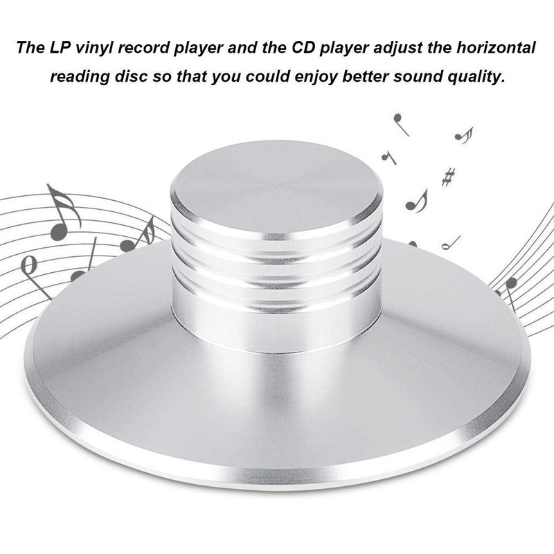 Disc Stabilizer for LP Record Players, Aluminum Metal Turntable Balanced