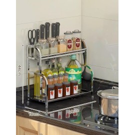 bossco.fc Organizador Especias Condimentos 2 Niveles Acero Inoxidable