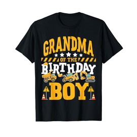 Grandma of the Birthday Boy Excavator Construction Truck T-Shirt