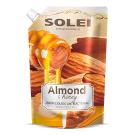 SOLEI Jabón Líquido Para Manos Pouch Almond Honey 600ml