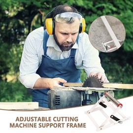 Table Saw Roller - Table Saw Stand | Stainless Steel Angle Grinder Holder | Foldable Cutting Machine Support Rack | Height Adjustable Metal Cutting Machine Work Support Stand for Woodworking