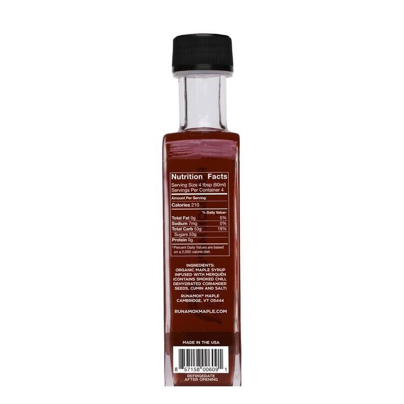 Runamok Smoked Chili Pepper Infused Maple Syrup 250ml