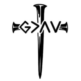 Oracle 651 Cross God Is Greater ThanThe Highs and Low Vinyl Decal Car, Truck 6"CHOOSE COLOR