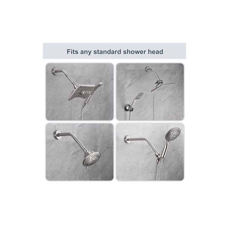 BRIGHT SHOWERS Shower Arm Extender for Rain and Handheld Shower
