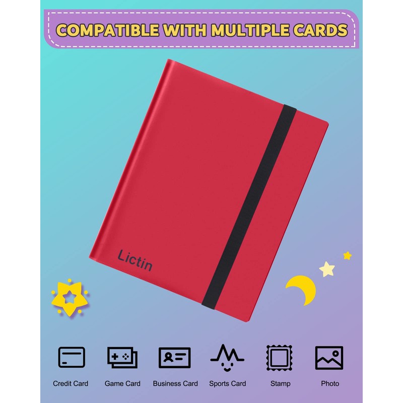 Lictin Trading Cards Album - 396 Side Loading Pocket with
