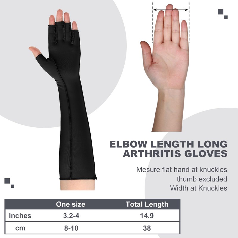 Janmercy 3 Pairs Arthritis Compression Gloves Women Men for Carpal