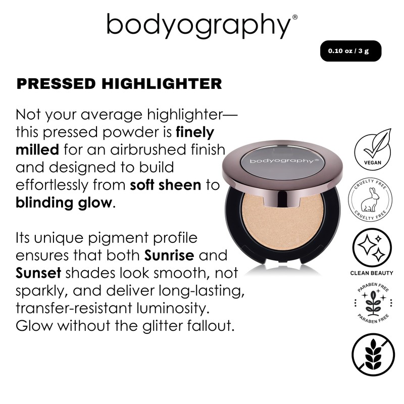 Pressed Highlighter Sunset (Dark Bronze Shimmer Highlighter)