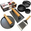 GAMALOU Smashed Burger Press BBQ Kit: 7" Round & 8.2x4.3