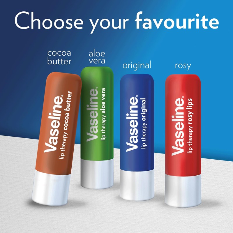 Vaseline Lip Therapy Cocoa Butter Tinted Lip Balm, Lipstick with
