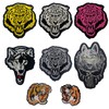 Attuslla 8 PCS Embroidered Patches Tiger Iron on Patches Sew