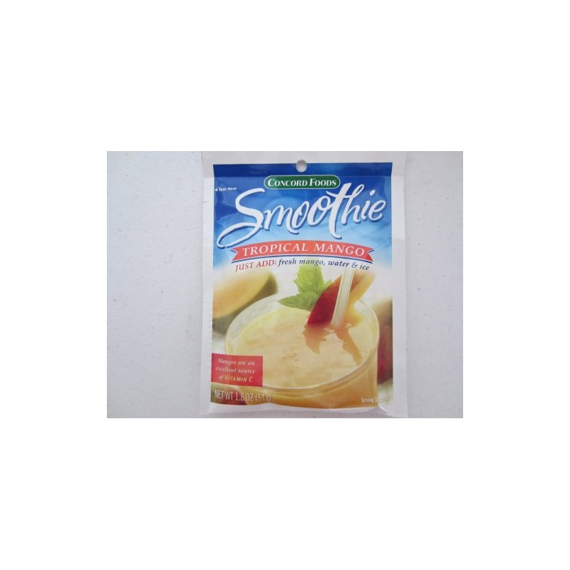 Concord Tropical Mango Smoothie Mix, 1.8-Ounce Packages (Pack of 18