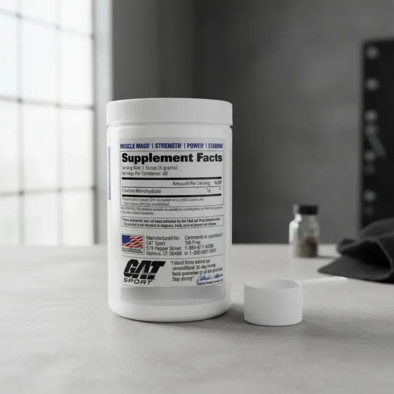 Gat Creatina Monohidratada 300gr 60 Servicios