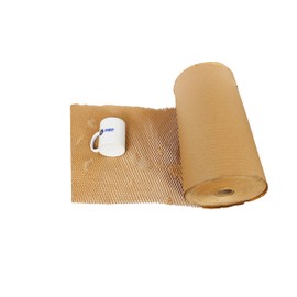 Honeycomb Brown Paper Bubble Gift Wrap 380mm Protective Cushioning Roll Eco-Friendly Biodegradable