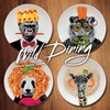 Mustard Wild Dining Animal Party Plates - Cockatoo, Parrot, 23cm