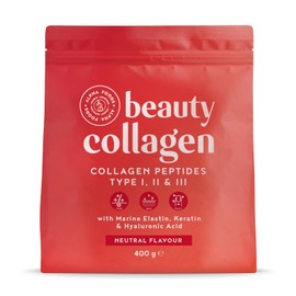 Alpha Foods Collagen powder + keratin + hyaluronic acid [400g] | Premium collagen hydrolyzate | Peptides types 1, 2 and 3 | High-dose collagen powder | Neutral in taste | made in Germany | Alpha Foods