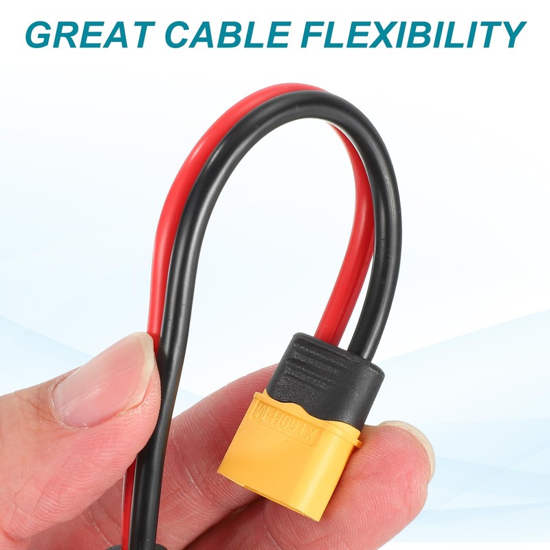 MECCANIXITY XT60 to O Ring Terminal Cable, 12AWG 2 ft