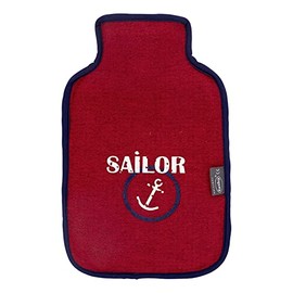 fashy Sailor 67379 40 Hot Water Bottle 2.0 L with Felt Effect Cover