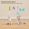 Interactive Cat Feather Toys 5 Pcs, Cat Teaser Retractable, Hanging