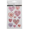 Rhinestone Stickers - Heart - Pack of 11