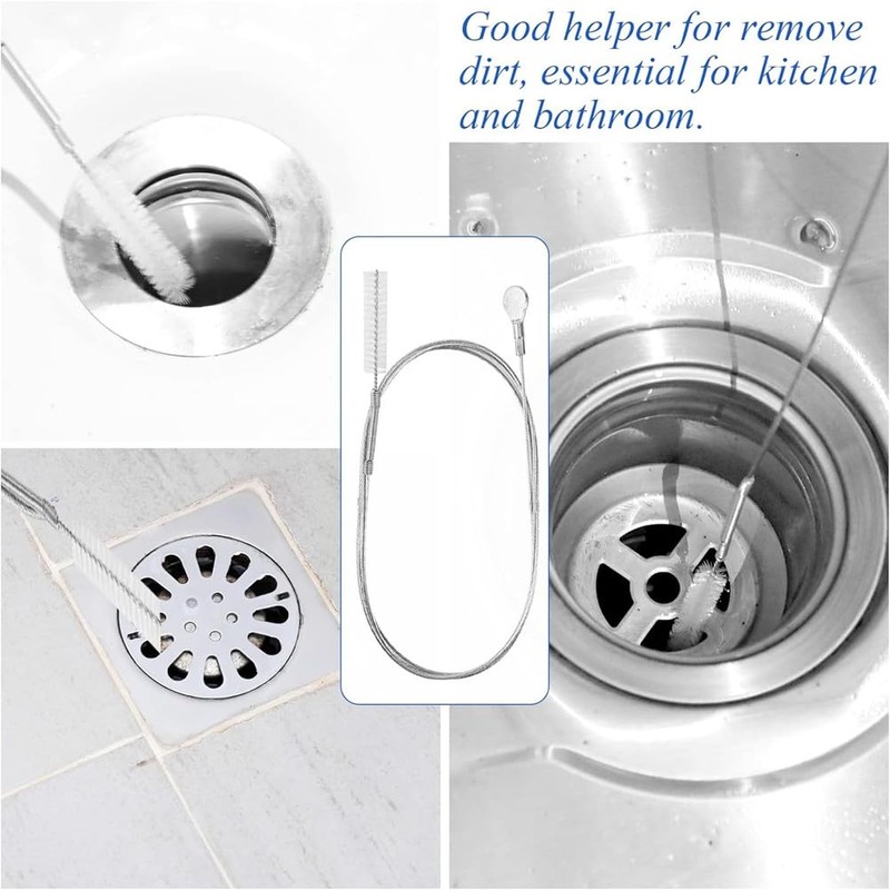 Refrigerator Cleaning Set, 5-Piece Fridge Drain Cleaning Brush, Ice Scraper,