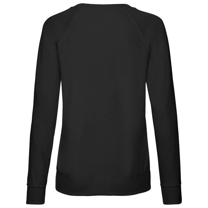 Fruit of the Loom Women's Fit Lightweight Raglan Sweatshirt Black