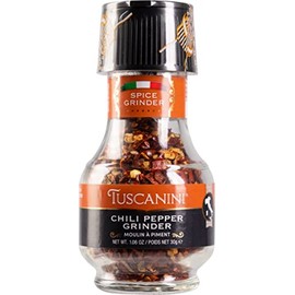Tuscanini Premium Chili Pepper Spice Grinder, 1.06oz | Freshly Ground Chili Powder | Product of Italy